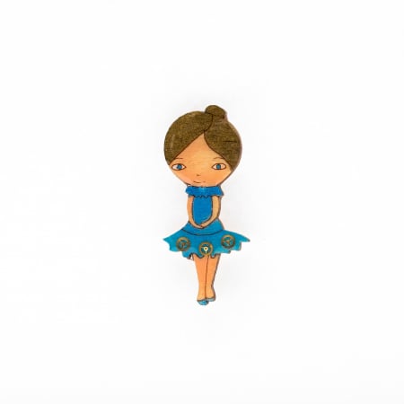 Brosa Balerina Albastra