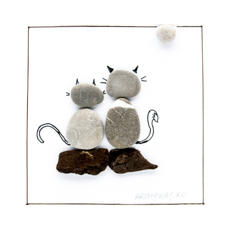 Tablou ZEN Cats - Colectia Pebble Art [2]