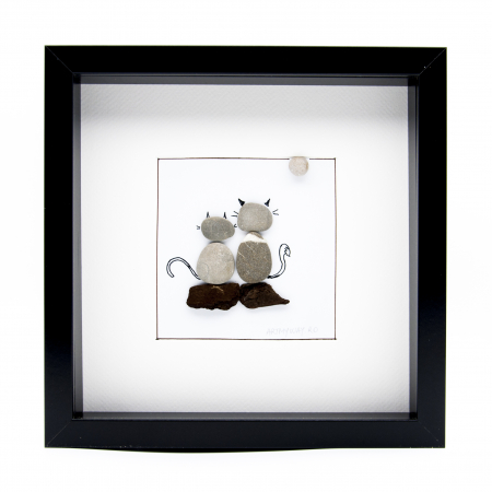 Colecții - Tablou ZEN Cats - Colectia Pebble Art