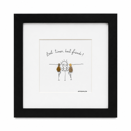 Tablou Best Friends cei mai buni prieteni pietricele Pebble Art ArtMyWay [4]