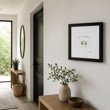 Tablou Best Friends cei mai buni prieteni pietricele Pebble Art ArtMyWay [1]