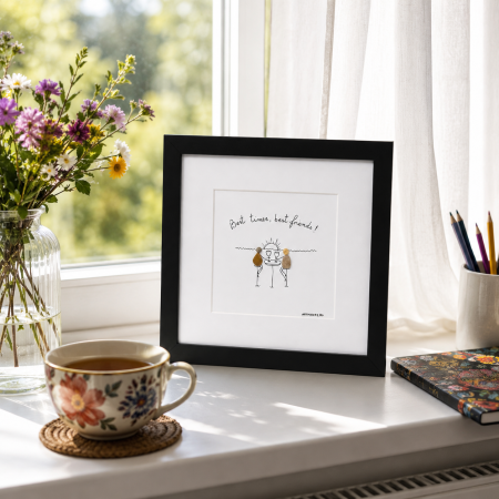 Tablou Best Friends cei mai buni prieteni pietricele Pebble Art ArtMyWay