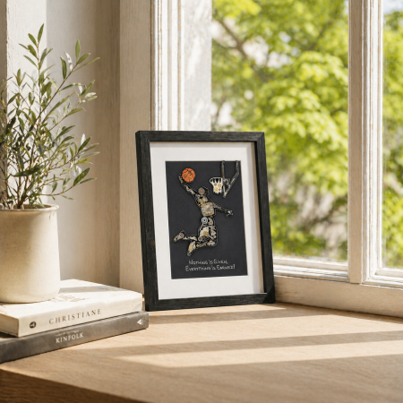 Tablou Basketball - Train Hard! Handmade SteamWall Piese Ceas ArtMyWay Romania