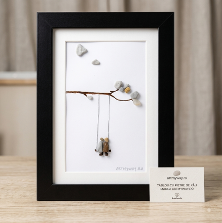 Cadouri - Tablou Pebble Art DayDreaming Pietre Naturale Rau Handmade ArtMyWay Romania
