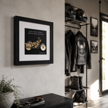 Tablou Harley Davidson Super Glide II Handmade Steampunk Born to Ride ArtMyWay Romania [2]