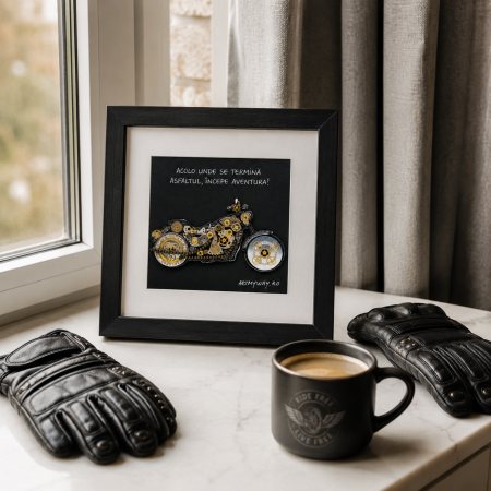 Tablouri - Tablou Harley Davidson Super Glide II Handmade Steampunk Born to Ride ArtMyWay Romania