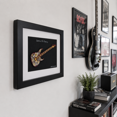 Tablou Ibanez RG Kaoss - Chitară Handmade SteamWall Piese Ceas ArtMyWay Romania [1]