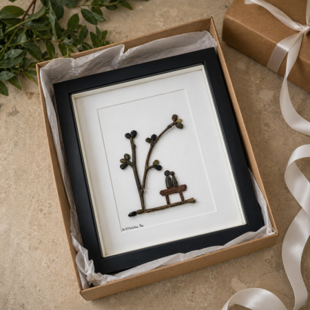 Tablou Pebble Art Împreună Pietre Naturale Rau Handmade ArtMyWay Romania [1]