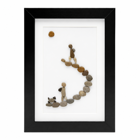Tablou Pebble Art Keep Walking Pietre Naturale Rau Handmade ArtMyWay Romania [3]