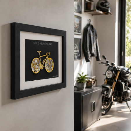 Tablou Life is a Beautiful Ride Handmade SteamWall Piese Ceas ArtMyWay Romania [2]