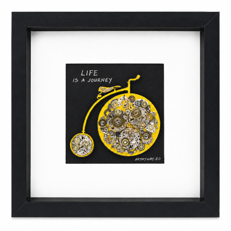 Tablou Life is a Journey Handmade SteamWall Piese Ceas ArtMyWay Romania [1]