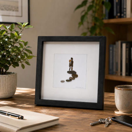 Tablou Pebble Art Me and You Pietre Naturale Rau Handmade ArtMyWay Romania [1]