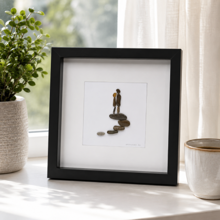 Tablouri cu Pietre de Rau / Pebble Art - Tablou Pebble Art Me and You Pietre Naturale Rau Handmade ArtMyWay Romania