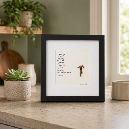Tablou Pebble Art Mother's Love Pietre Naturale Rau Handmade ArtMyWay Romania