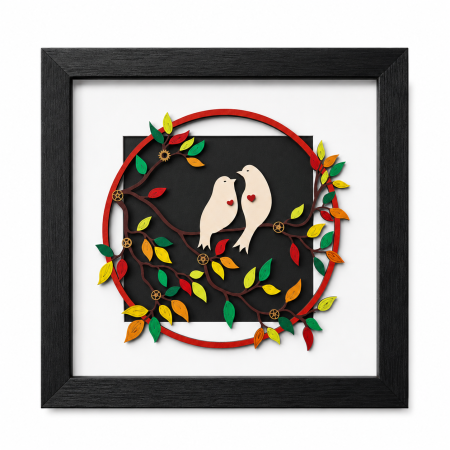 Tablou Rainbow Tree Copacul Curcubeului Handmade SteamWall Piese Ceas ArtMyWay Romania [3]