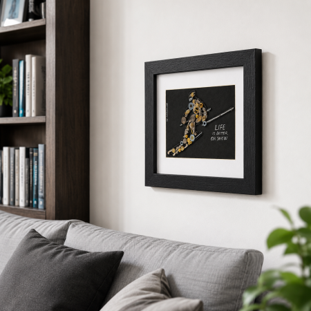 Tablou Ski - Life is Better on Snow Handmade SteamWall Piese Ceas ArtMyWay Romania [2]