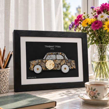 Cadouri - Tablou Trabant P500 1959 Handmade Macheta Steampunk ART my Cars ArtMyWay Romania