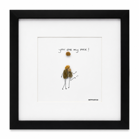 Tablou Pebble Art You Are My Rock Pietre Naturale Rau Handmade ArtMyWay Romania [1]