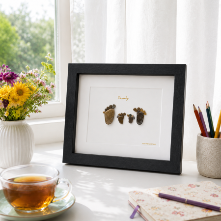 Tablou My Family 4 v2 familie pietricele Pebble Art varianta 2 ArtMyWay
