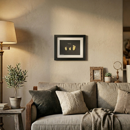 Tablou My Family familie pietricele naturale Pebble Art ArtMyWay [1]