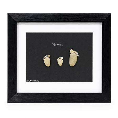 Tablou My Family familie pietricele naturale Pebble Art ArtMyWay [3]
