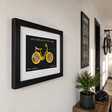 Tablou Pegas Strada 2 bicicleta handmade piese ceas SteamWall ArtMyWay [1]
