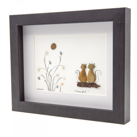 Tablou DRAGOSTE PISICEASCA - Colectia Pebble Art [2]