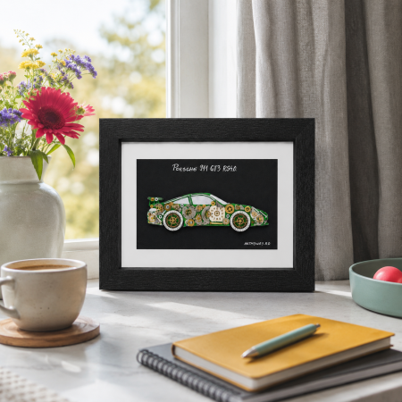 Tablou PORSCHE 911 GT3 RS40 - Colecția ART my Cars | Handmade din Piese Metalice