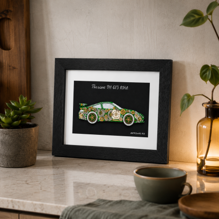 Tablou Porsche 911 GT3 RS40 handmade piese metalice ART my Cars ArtMyWay [3]