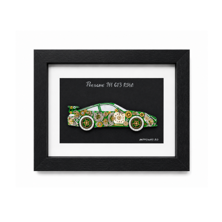 Tablou Porsche 911 GT3 RS40 handmade piese metalice ART my Cars ArtMyWay [1]