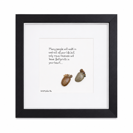 Tablou True Friends prietenie pietricele naturale Pebble Art ArtMyWay [1]