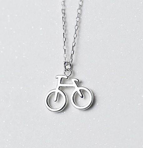 Colier Bicicletă Argint 925 - Colier Urban cu Bicicletă Stilizată Bijuterie Femei ArtMyWay