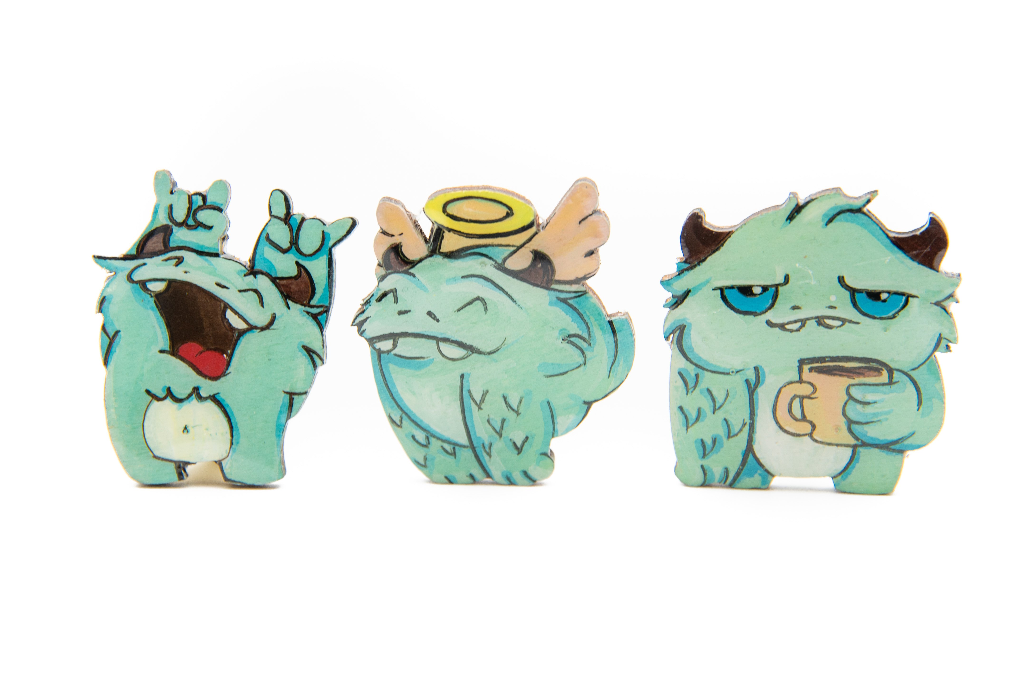 Brosa Lemn HAPPY MONSTER [2]