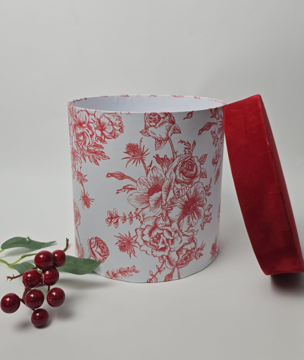 150x150mm h, hârtie model floral cu capac catifea [2]