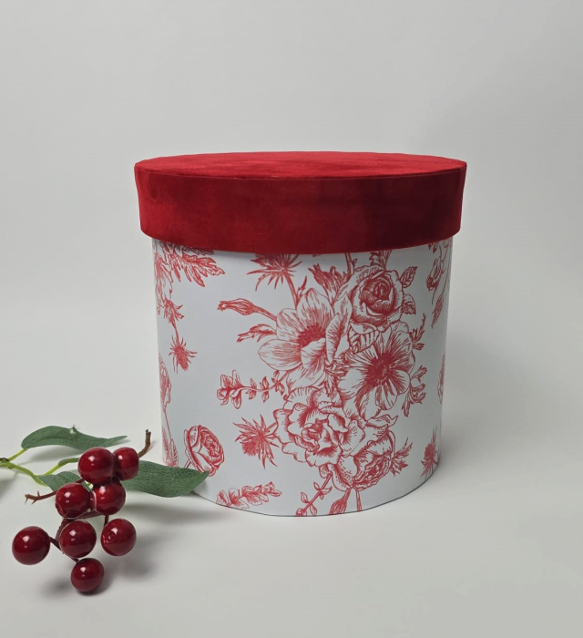 150x150mm h, hârtie model floral cu capac catifea [1]