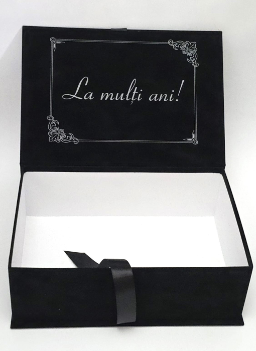 CUTIE  DREPTUNGHIULARĂ, DESCHIDERE  TIP CARTE,   cu mesaj - [1]