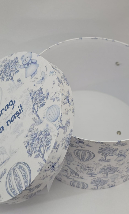 Cutie pentru trusou botez ,,Vintage bleu” [2]