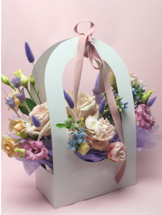 Punga carton SPRING pentru aranjamente florale, cu autoformare [2]