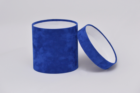 CUTII ROTUNDE, cu capac - Cutie catifea, 150x150mm h cu capac