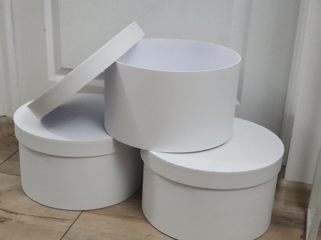 CUTII HARTIE - 310X190 mm h, Cutie rotunda, cu capac