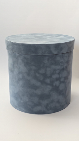 CUTII ROTUNDE, cu capac - Cutie catifea 250x250mm h cu capac
