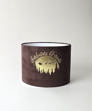 CUTII FORME VARIATE - Cutie catifea SENSE, ovală, 160 x120x110h, ,, Sărbători fericite ,, fără capac -