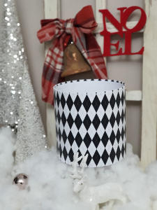 COLECTIA CRACIUN - Cutie cu imprimeu geometric Diametru 15 cm/ Inaltime 15 cm
