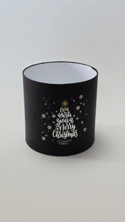 Cutii flori/aranjamente - Cutie 150x150 h mm cu mesaj Crăciun - fără capac -