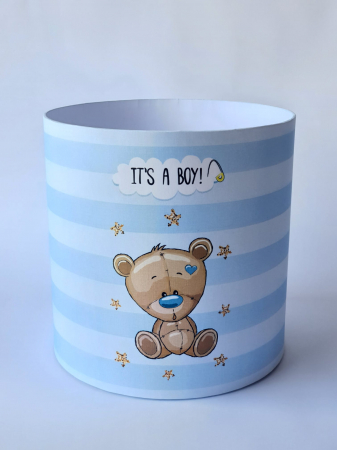 Cutii cu imprimeuri - Cutie, hârtie, 200x250 mm h, IT'S A BOY !
