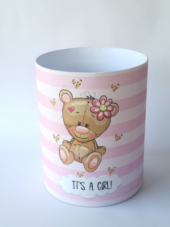 Cutii cu imprimeuri - Cutie, hârtie, 200x250 mm h, IT'S A GIRL !