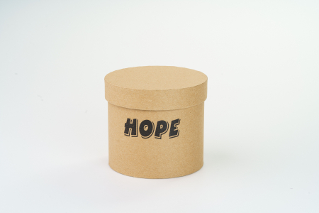 CUTII ROTUNDE, cu capac - Cutie, hârtie,120 x110 mm h, cu  mesaj inspirational