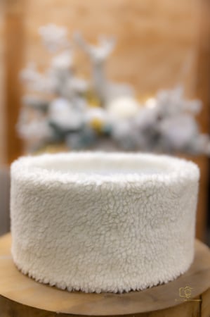 Cutii pentru coronițe - Cutie invelita in blanita Diametru 20 cm/ Inaltime 10 cm