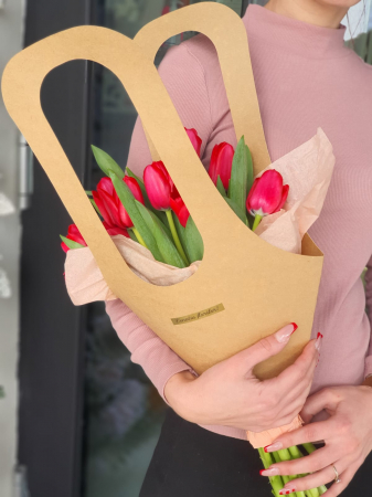 COLECTIA MARTIE - Flower bag 46x28 - set 20 buc cu sticker,, O primăvară frumoasă !”