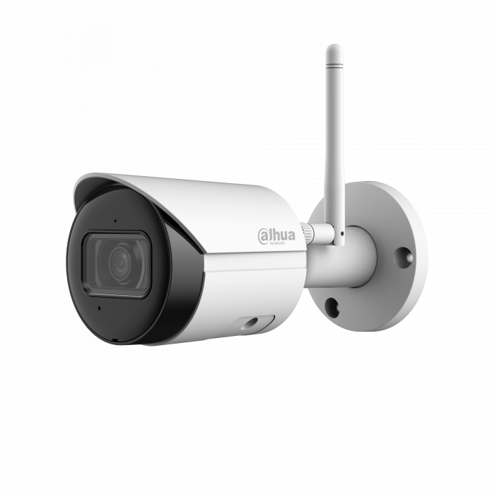 Camera IP de exterior Wi-Fi 4 Megapixeli Dahua IPC-HFW1430DS-SAW, H.265, cu microfon, slot card  micro SD, IR 30m, lentila 2.8mm, bullet, detectie de oameni-big